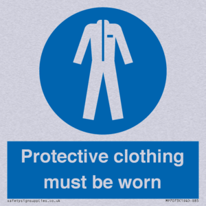 Protective clothing must be worn